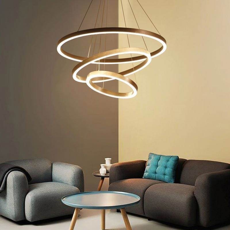 Závesná lampa na kreslenie Craft 3 krúžky 80+60+40cm