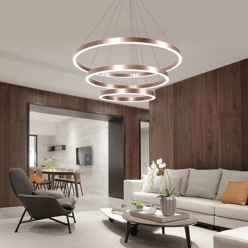 Závesná lampa na kreslenie Craft 3 krúžky 80+60+40cm