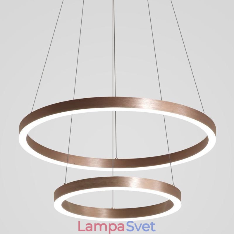 Závesná lampa na kreslenie Craft 2 krúžky 60+40cm