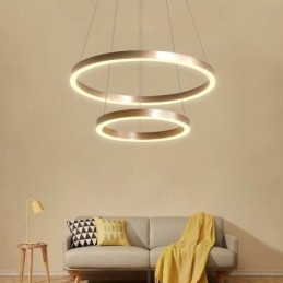 Závesná lampa na kreslenie Craft 2 krúžky 60+40cm