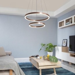 Závesná lampa na kreslenie Craft 2 krúžky 60+40cm
