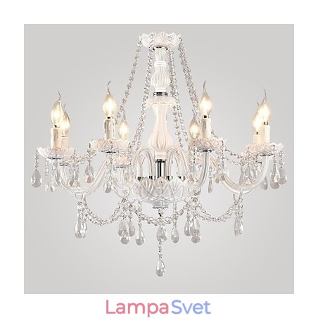 Luster White Crystal Modern Living 8 svietidiel Luster White Crystal Modern Living 8 svietidiel