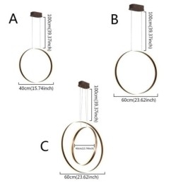 Nordic Pendant Light Akrylový prsteň Tvar Pendant Light