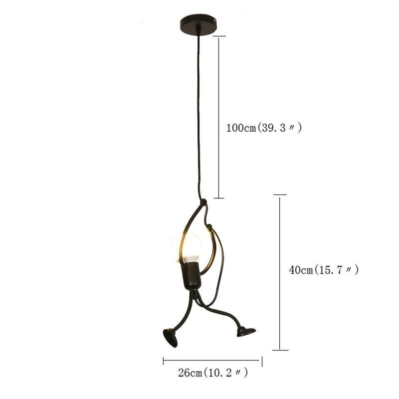 Moderné jednoduché závesné svetlo Little Man Shape Lamp Creative Light