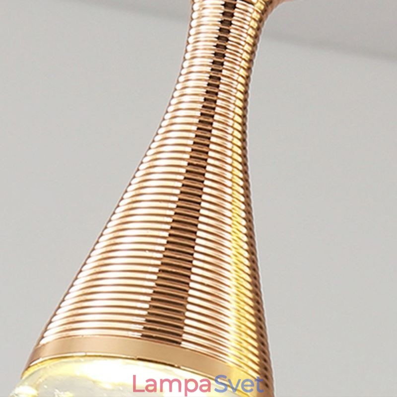 Závesné osvetlenie so zárodočnými sklenenými slzami