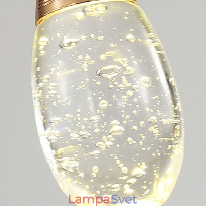 Závesné osvetlenie so zárodočnými sklenenými slzami