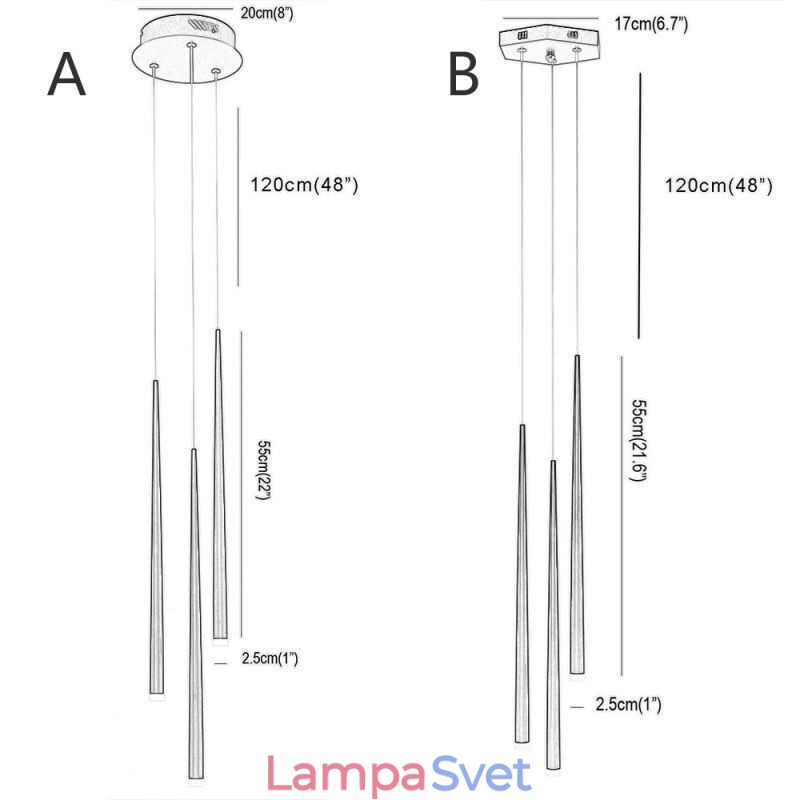 Moderné jednoduché závesné svietidlo Tvar valca osvetlenie Meteorická dažďová lampa Svetlo