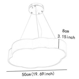 Závesné svetlo Moderné jednoduché cloudové svietidlo Kreatívne kreslené osvetlenie
