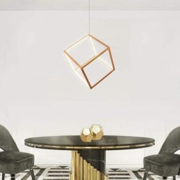 Postmoderné závesné svietidlo Geometrické zlaté závesné svetlo