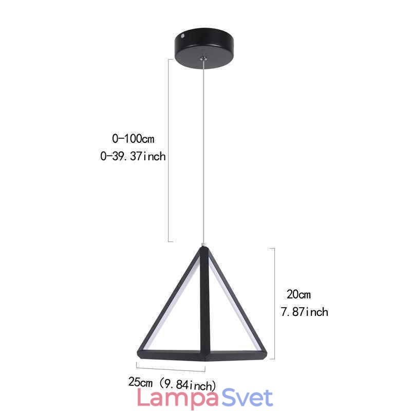 Postmoderné závesné svietidlo s geometrickým trojuholníkom, kreatívne osvetlenie