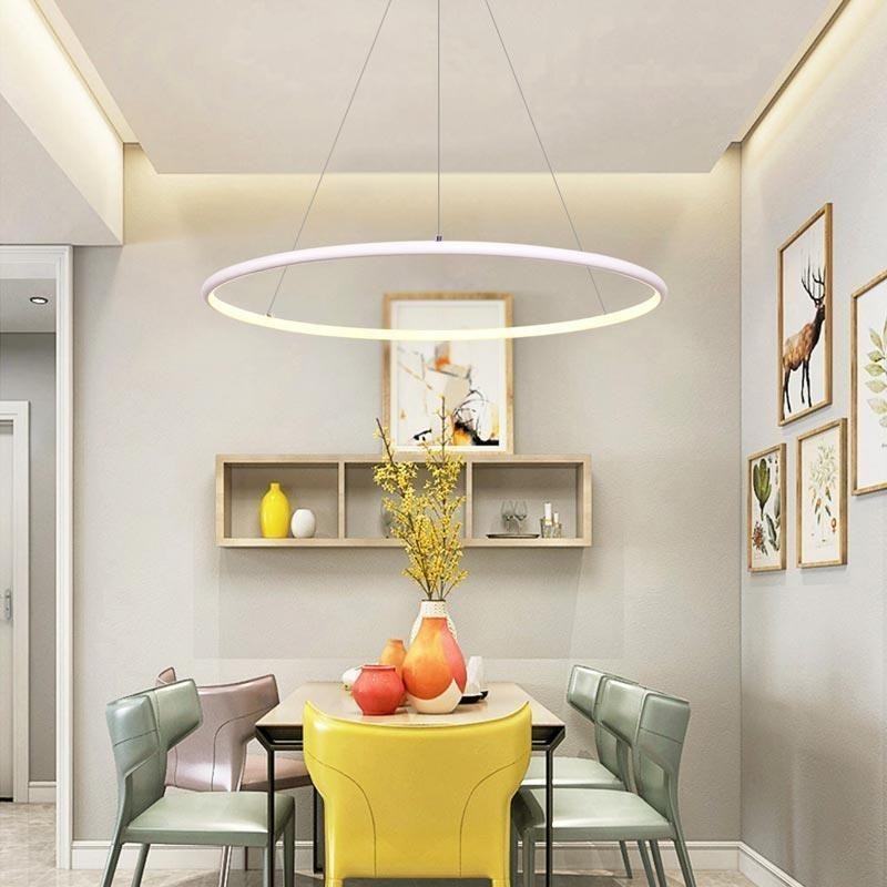 Moderná závesná kruhová lampa 60 cm 80 cm