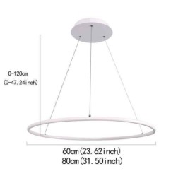 Moderná závesná kruhová lampa 60 cm 80 cm