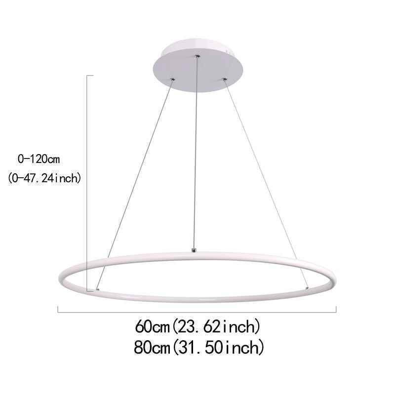 Moderná závesná kruhová lampa 60 cm 80 cm