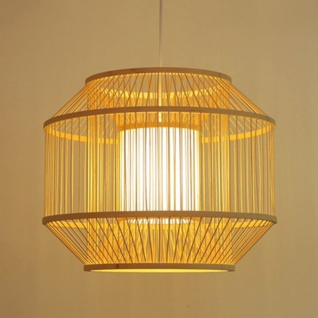 Lampáš Bambusové závesné svetlo Kreatívne japonské závesné svetlo