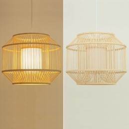 Lampáš Bambusové závesné svetlo Kreatívne japonské závesné svetlo