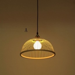 Dome Bamboo Pendant Light Ručne tkané prívesné svetlo