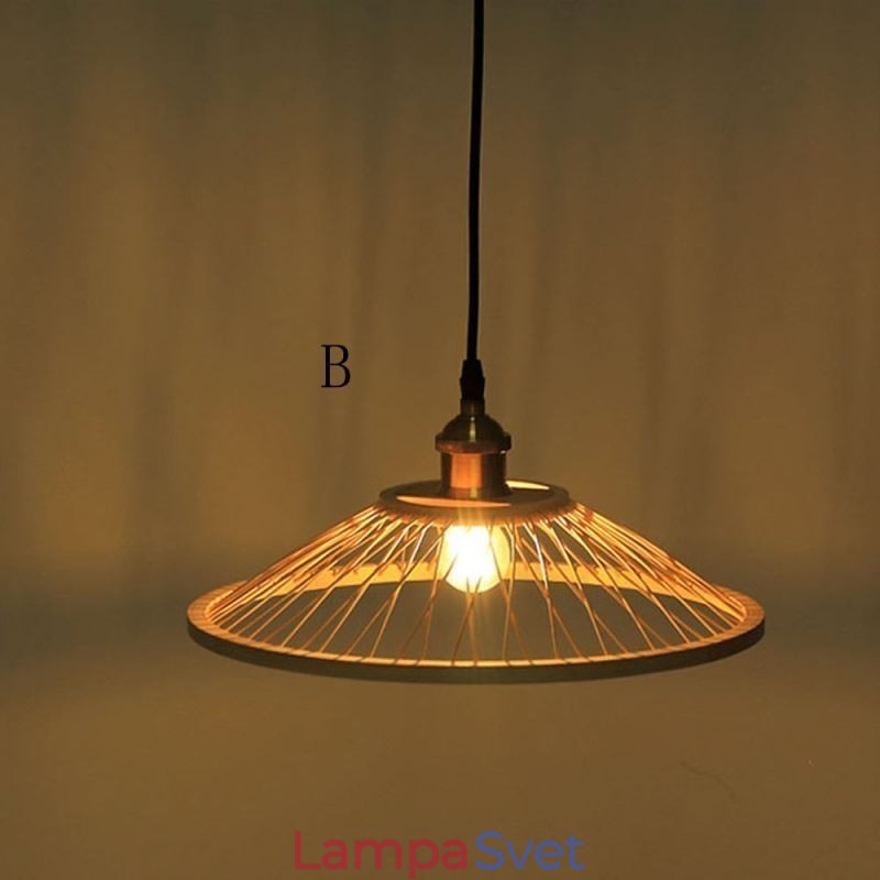 Dome Bamboo Pendant Light Ručne tkané prívesné svetlo
