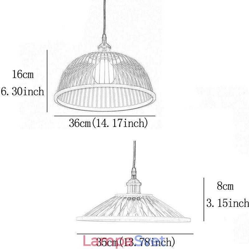 Dome Bamboo Pendant Light Ručne tkané prívesné svetlo