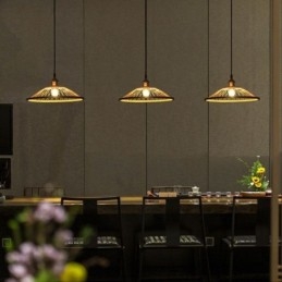 Dome Bamboo Pendant Light Ručne tkané prívesné svetlo