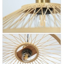 Dome Bamboo Pendant Light Ručne tkané prívesné svetlo
