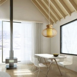 Nordic Exquisite bambusové závesné svietidlo