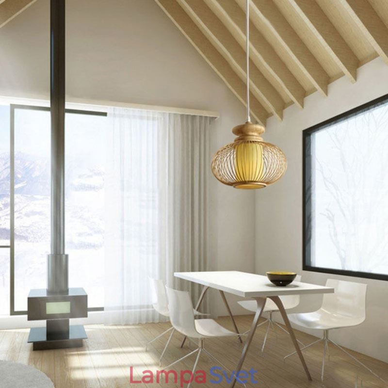 Nordic Exquisite bambusové závesné svietidlo