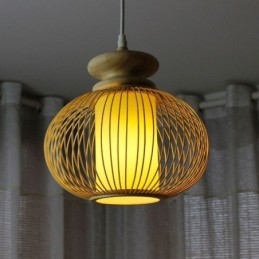 Nordic Exquisite bambusové závesné svietidlo