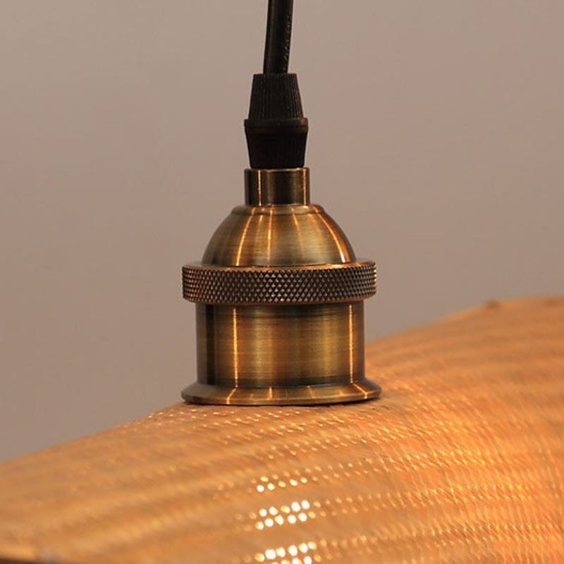 Creative Leaf Pendant Light Súčasné bambusové závesné svetlo Osvetlenie čajovne