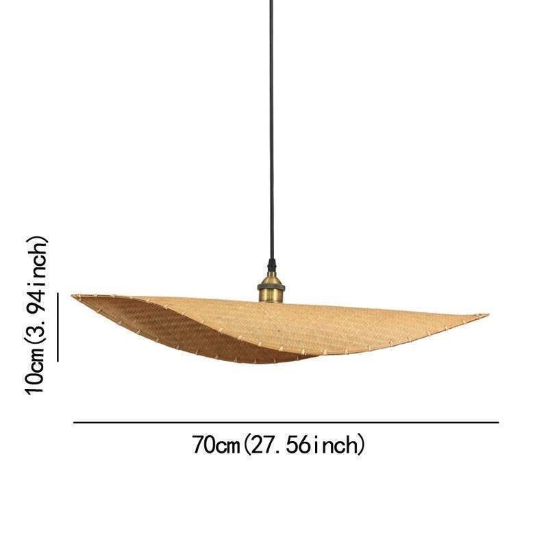 Creative Leaf Pendant Light Súčasné bambusové závesné svetlo Osvetlenie čajovne