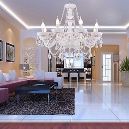 Luster White Crystal Modern Living 8 svietidiel