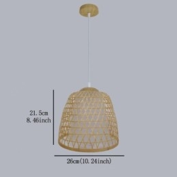 Bambusové závesné svietidlo Visual Comfort Dome