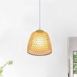 Bambusové závesné svietidlo Visual Comfort Dome