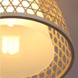 Bambusové závesné svietidlo Visual Comfort Dome
