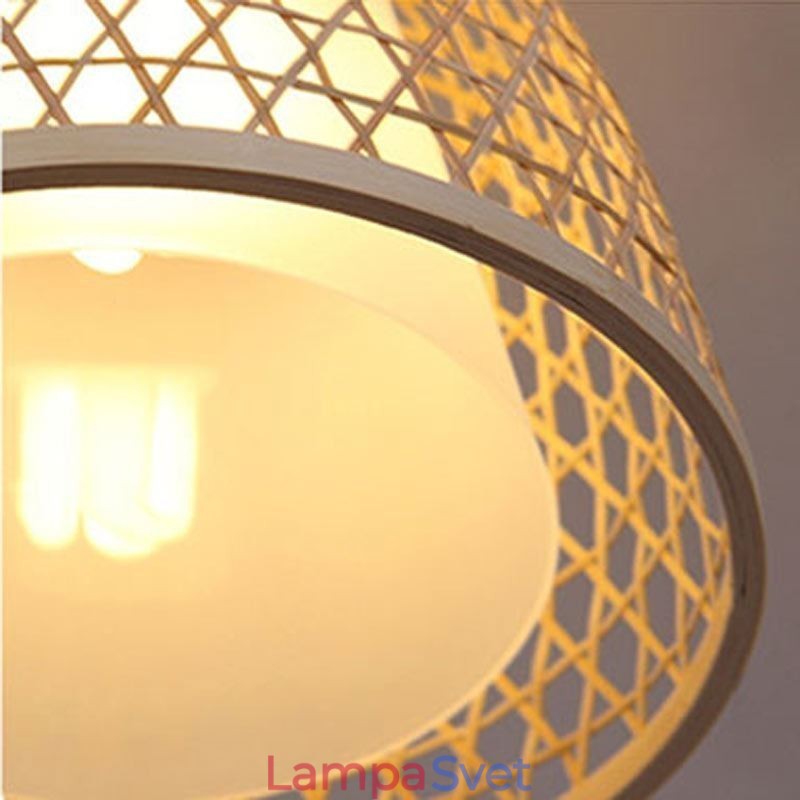 Bambusové závesné svietidlo Visual Comfort Dome