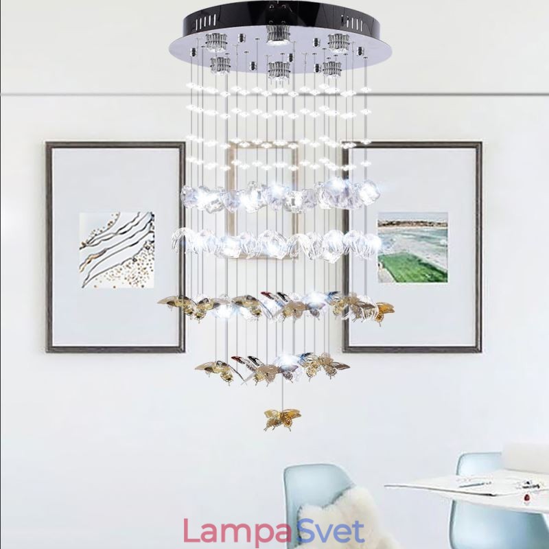Severské závesné svietidlo Creative Butterfly Glass závesné svietidlo