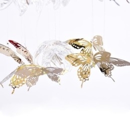 Severské závesné svietidlo Creative Butterfly Glass závesné svietidlo
