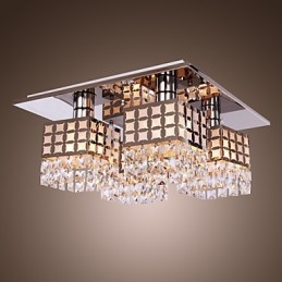 Luster Modern Crystal Stainless Living 4 Lights