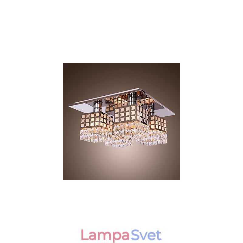 Luster Modern Crystal Stainless Living 4 Lights