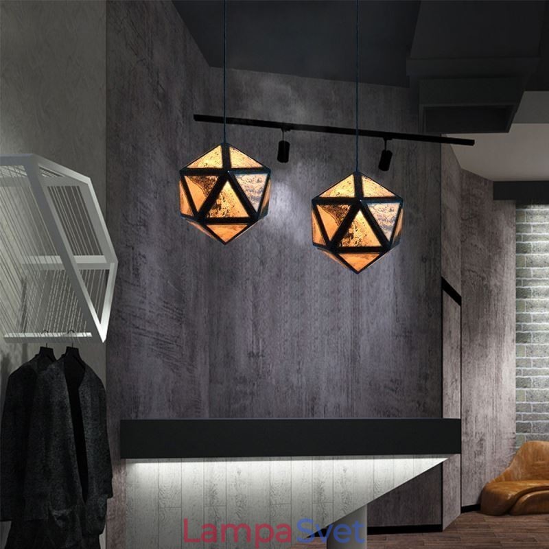 Geometrický prívesok Light Diamantový 3D priesvitný dizajn