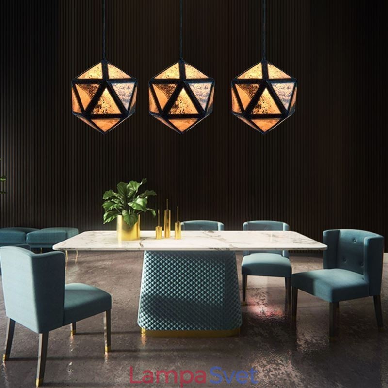 Geometrický prívesok Light Diamantový 3D priesvitný dizajn