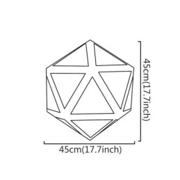 Geometrický prívesok Light Diamantový 3D priesvitný dizajn