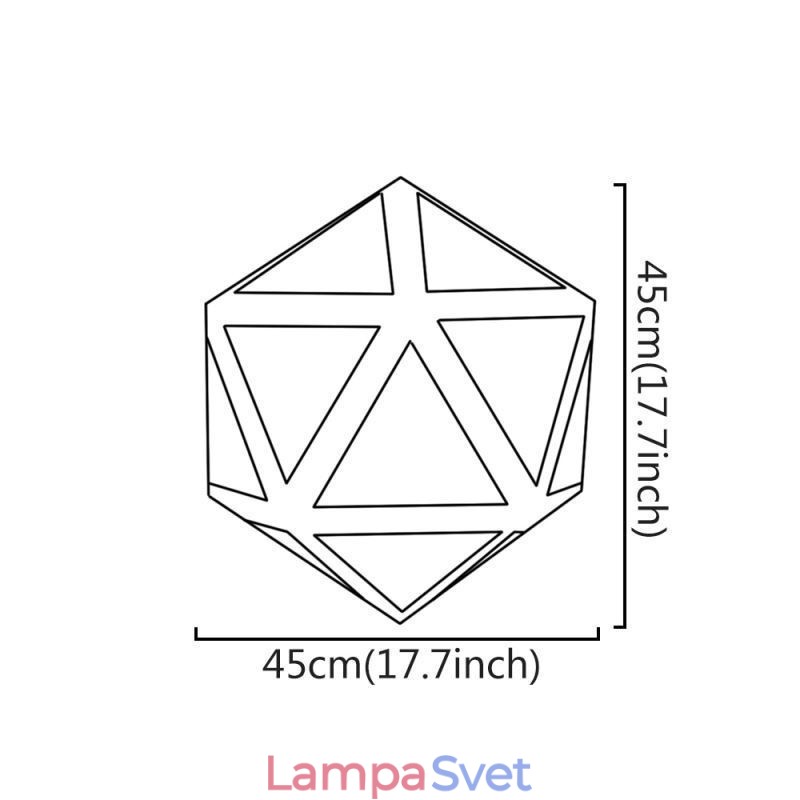 Geometrický prívesok Light Diamantový 3D priesvitný dizajn