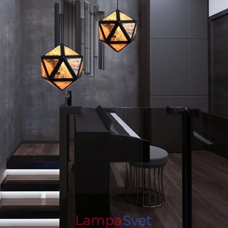 Geometrický prívesok Light Diamantový 3D priesvitný dizajn