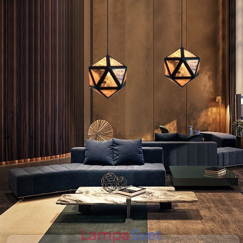 Geometrický prívesok Light Diamantový 3D priesvitný dizajn