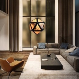 Geometrický prívesok Light Diamantový 3D priesvitný dizajn