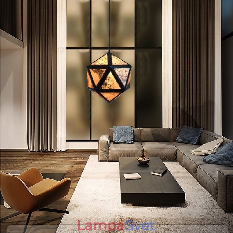 Geometrický prívesok Light Diamantový 3D priesvitný dizajn