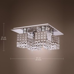 Luster Modern Crystal Stainless Living 4 Lights