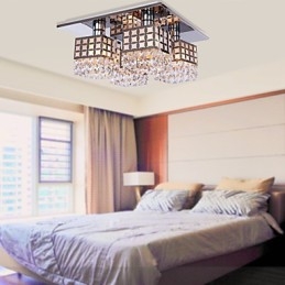 Luster Modern Crystal Stainless Living 4 Lights