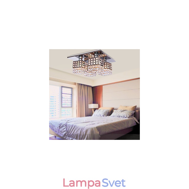 Luster Modern Crystal Stainless Living 4 Lights