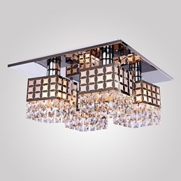Luster Modern Crystal Stainless Living 4 Lights